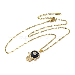 Brass Rhinestone and Glass Pendant Necklaes&nbsp;NJEW-M210-05G