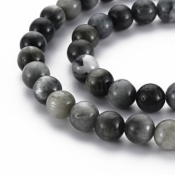 Natural Hawk's Eye Beads Strands&nbsp;G-S333-8mm-034
