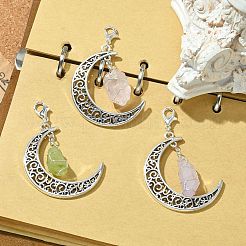 Hollow Moon Alloy Pendant Decoration&nbsp;HJEW-TA00097