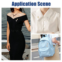 4Pcs 2 Colors Zinc Alloy & Rhinestone Lapel Pin Backs for Backpack Clothes&nbsp;JEWB-PH0002-07