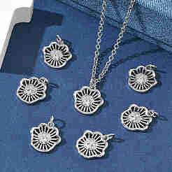SHEGRACE Brass Clear Cubic Zirconia Pendants&nbsp;XGRQ3K230-535P
