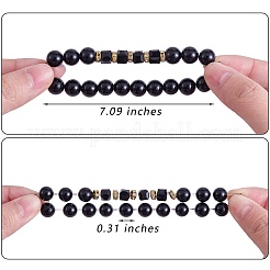4Pcs 4 Style Synthetic Citrine & Natural Mashan Jade Stretch Bracelets Set with Glass Beaded&nbsp;BJEW-SW00105-01