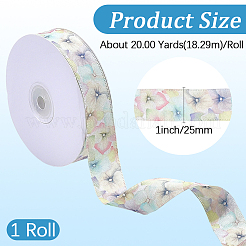 1Roll Single Face Printed Polyester Satin Ribbon&nbsp;SRIB-CY0001-47D