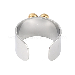 304 Stainless Steel Heart Open Cuff Rings&nbsp;RJEW-C095-04P