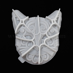 Cat Face DIY Silicone Molds&nbsp;LS-AJEW-D052-04