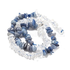 Natural Quartz Crystal & Blue Aventurine(Dyed & Heated) Beads Strands&nbsp;G-L610-A28-01