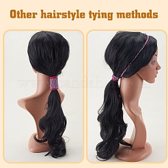 5Pcs 5 Colors Nylon Hair Ties Wigs&nbsp;OHAR-GA0001-15