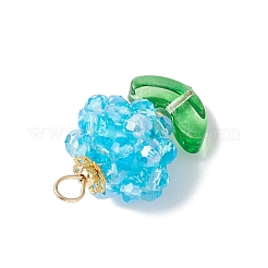 Flower Glass Pendants&nbsp;PALLOY-MZ00805-01