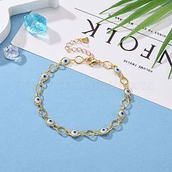 Brass Horse Eye Link Chains Anklets&nbsp;AJEW-AN00326