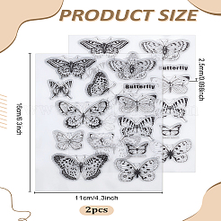 Transparent Silicone Scrapbook Paper for Vintage Plant Scrapbook Ornament&nbsp;DIY-WH0678-55A