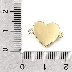 Brass Enamel Map Heart Links Connector Charms&nbsp;KK-C263-32B-G