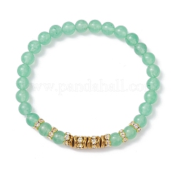 6.5MM Natural Dyed Malaysia Jade Round Beaded Stretch Bracelets for Women&nbsp;BJEW-JB12267-02