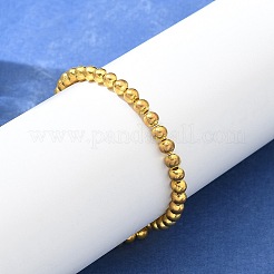 Brass Beaded Stretch Bracelets for Men Women&nbsp;BJEW-G736-04G