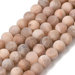 Natural Sunstone Beads Strands&nbsp;G-J372-05-6mm-A
