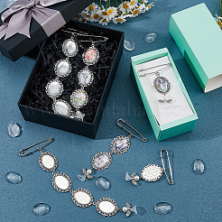 8Pcs 4 Styles Iron Brooches&nbsp;JEWB-FH00045