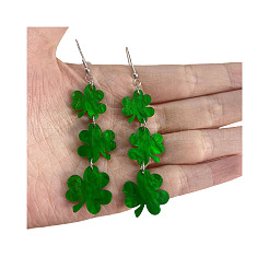 Saint Patrick's Day Acrylic Dangle Earrings&nbsp;FS-WG3A237-02