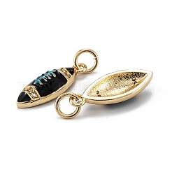 Real 18K Gold Plated Brass Micro Pave Clear Cubic Zirconia Pendants&nbsp;ZIRC-A020-18G