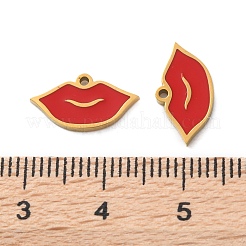 Ion Plating(IP) 304 Stainless Steel Enamel Charms&nbsp;X-STAS-M102-60G