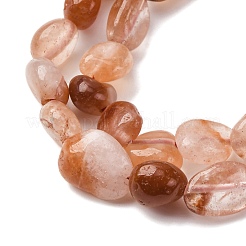 Natural Red Rabbit Fur Rutilated Quartz Beads Strands&nbsp;G-K395-A03-02