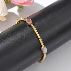 304 Stainless Steel Beads Stretch Breacelets for Women&nbsp;BJEW-M054-01G-01