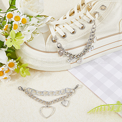 2Pcs 2 Styles Alloy & Iron Shoe Chain Straps&nbsp;DIY-GF0010-71
