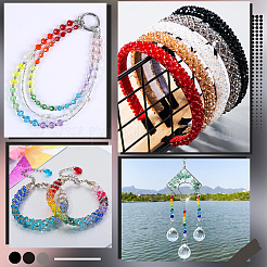 20 Strands Transparent Glass Beads Strands&nbsp;EGLA-PA0001-47D