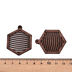 Natural Poplar Wood Pendants&nbsp;WOOD-N016-40