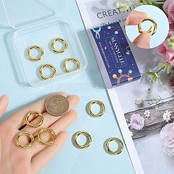 12Pcs Rack Plating Brass Spring Gate Rings&nbsp;KK-SC0005-69