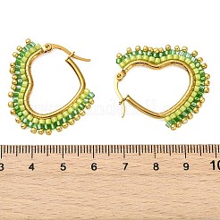 Glass Seed Hoop Earrings for Women&nbsp;EJEW-MZ00797-02