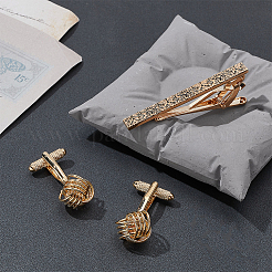 Brass Cufflinks & Tie Clips&nbsp;AJEW-AR0001-99