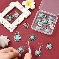 15Pcs 15 Styles Synthetic Turquoise Pendants&nbsp;FIND-CJ0004-26