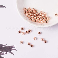 Rack Plating and PVD Vacuum Plating Brass Round Spacer Beads&nbsp;KK-PH0004-13RG-RS