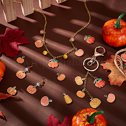 44pcs 11 styles Thanksgiving Day Alloy Enamel Pendants&nbsp;ENAM-GA0001-08