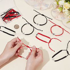 12Pcs 2 Styles Adjustable Polyester Thread Braided Bracelets for Women Men&nbsp;BJEW-UN0001-88B