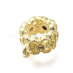 Brass with Cubic Zirconia Tube Bails&nbsp;KK-Q048-01G