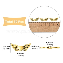 30Pcs Tibetan Style Alloy Angeltee Beads&nbsp;TIBEB-YW0001-32AG