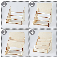 Wood Place Card Display Stands&nbsp;AJEW-WH0348-315