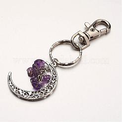 Natural Amethyst Pendant Keychain&nbsp;KEYC-JKC00099-05