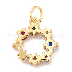 Eco-Friendly Brass with Glass Pendants&nbsp;KK-K268-13G