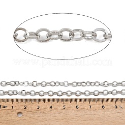 304 Stainless Steel Oval Link Chains&nbsp;CHS-G044-02P