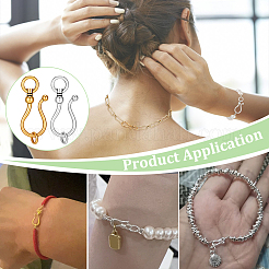 50Pcs 2 Colors Tibetan Style S-Hook Clasps&nbsp;FIND-PH0060-05