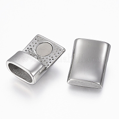 304 Stainless Steel Magnetic Clasps with Glue-in Ends&nbsp;STAS-F130-01AS
