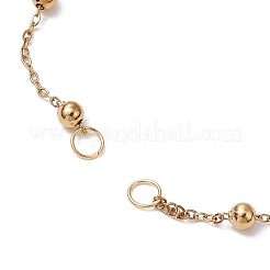 2Pcs 2 Colors 304 Stainless Steel Ball Link Chain Bracelet Making&nbsp;AJEW-JB01305