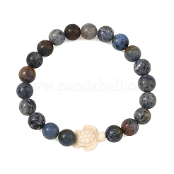 8.5MM Natural Dumortierite Round Beaded Stretch Bracelets&nbsp;BJEW-JB14304