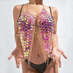 Flat Round Acrylic Sequin Body Chains&nbsp;WGA1F07-01
