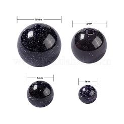 340Pcs 4 Sizes Synthetic Blue Goldstone Beads Strands&nbsp;G-LS0001-14