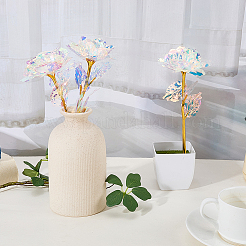 24Pcs Plastic Artificial Rose Flower for Valentine's Day&nbsp;AJEW-WR0003-65