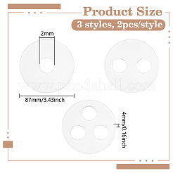 6Pcs 3 Styles Custom Acrylic Candle Wick Holder&nbsp;DIY-BC0013-68
