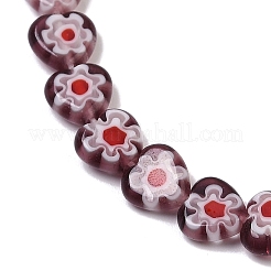 Handmade Millefiori Lampwork Beads Strands&nbsp;LAMP-G166-15F