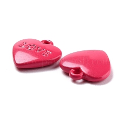 Heart Alloy Spray Painted Charms&nbsp;PALLOY-B005-01I